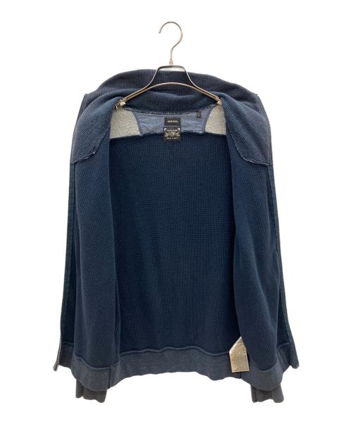 DIESEL（ディーゼル）DIESEL (ディーゼル) ニットジャケット ネイビー サイズ:Lの古着・服飾アイテム
