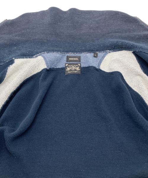 DIESEL（ディーゼル）DIESEL (ディーゼル) ニットジャケット ネイビー サイズ:Lの古着・服飾アイテム