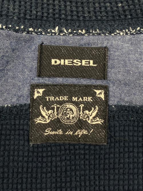 DIESEL（ディーゼル）DIESEL (ディーゼル) ニットジャケット ネイビー サイズ:Lの古着・服飾アイテム