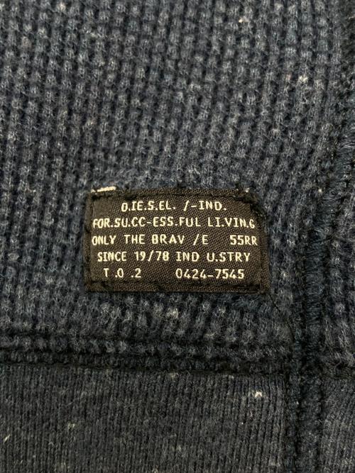 DIESEL（ディーゼル）DIESEL (ディーゼル) ニットジャケット ネイビー サイズ:Lの古着・服飾アイテム