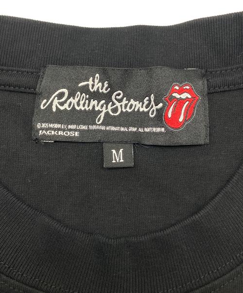 JACKROSE（ジャックローズ）JACKROSE (ジャックローズ) THE ROLLING STONES (ザ ローリングストーンズ) 半袖カットソー ブラック×レッド サイズ:Ｍの古着・服飾アイテム
