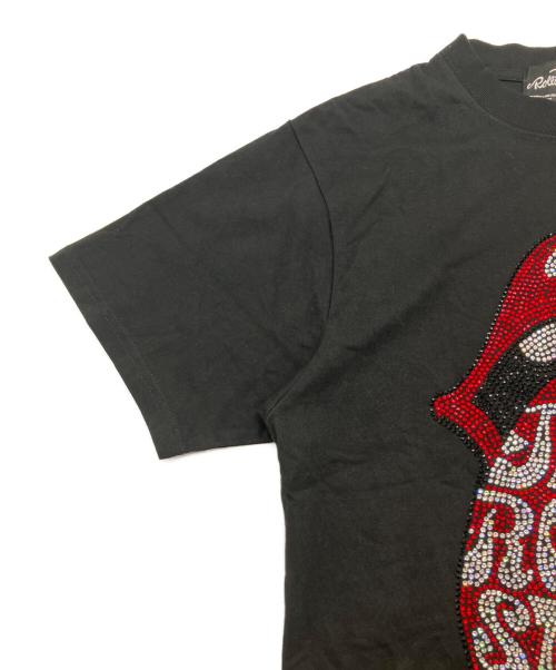 JACKROSE（ジャックローズ）JACKROSE (ジャックローズ) THE ROLLING STONES (ザ ローリングストーンズ) 半袖カットソー ブラック×レッド サイズ:Ｍの古着・服飾アイテム