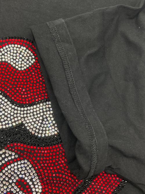 JACKROSE（ジャックローズ）JACKROSE (ジャックローズ) THE ROLLING STONES (ザ ローリングストーンズ) 半袖カットソー ブラック×レッド サイズ:Ｍの古着・服飾アイテム