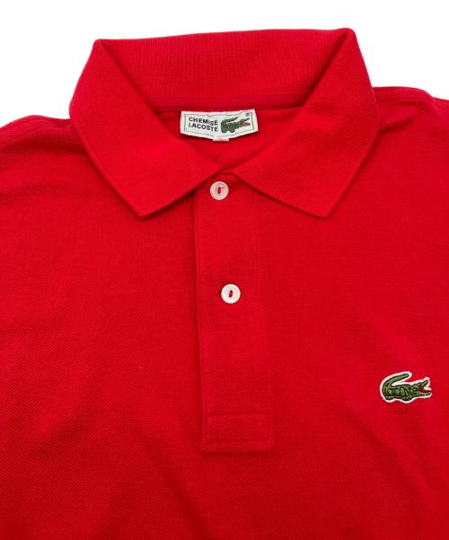 CHEMISE LACOSTE（シュミーズ ラコステ）CHEMISE LACOSTE (シュミーズ ラコステ) 70sポロシャツ レッド サイズ:5の古着・服飾アイテム
