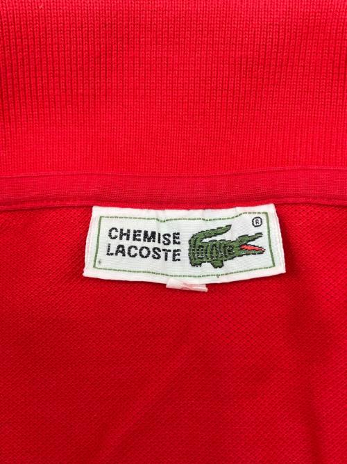 CHEMISE LACOSTE（シュミーズ ラコステ）CHEMISE LACOSTE (シュミーズ ラコステ) 70sポロシャツ レッド サイズ:5の古着・服飾アイテム