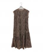 Thousand Mileサウザンドマイル）の古着「ノースリーブワンピース」｜ブラウン×ブラック