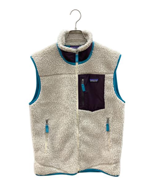 Patagonia（パタゴニア）Patagonia (パタゴニア) Classic RetroX フリース ベスト ホワイト×スカイブルー×インディゴ サイズ:Ｍの古着・服飾アイテム