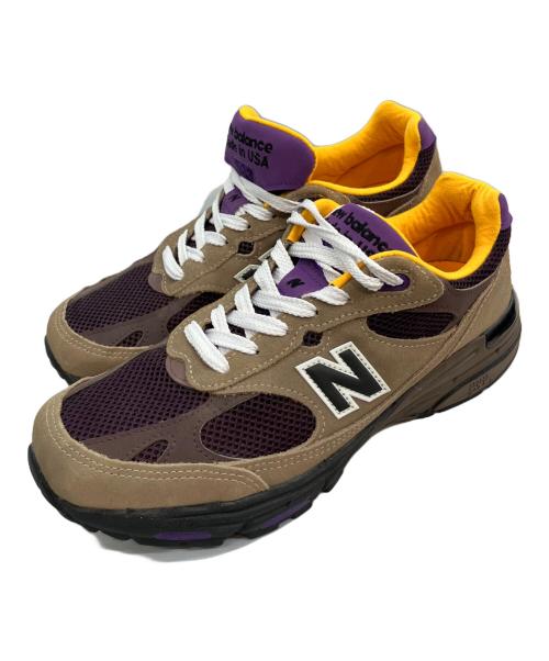 NEW BALANCE（ニューバランス）NEW BALANCE (ニューバランス) 	NEW BALANCE ベージュ×パープル サイズ:27.5の古着・服飾アイテム