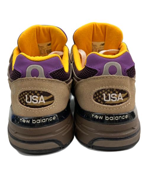 NEW BALANCE（ニューバランス）NEW BALANCE (ニューバランス) 	NEW BALANCE ベージュ×パープル サイズ:27.5の古着・服飾アイテム