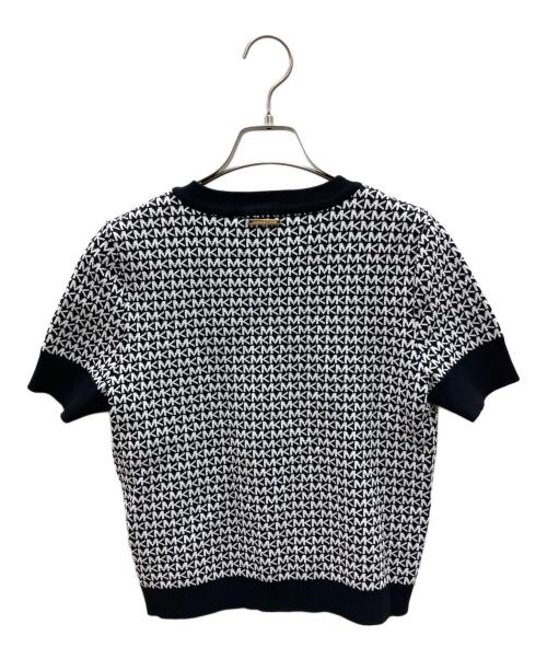 MICHAEL KORS（マイケル・コース）MICHAEL KORS (マイケル・コース) 半袖ニット ブラック×ホワイト サイズ:Ｍの古着・服飾アイテム