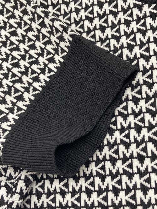 MICHAEL KORS（マイケル・コース）MICHAEL KORS (マイケル・コース) 半袖ニット ブラック×ホワイト サイズ:Ｍの古着・服飾アイテム