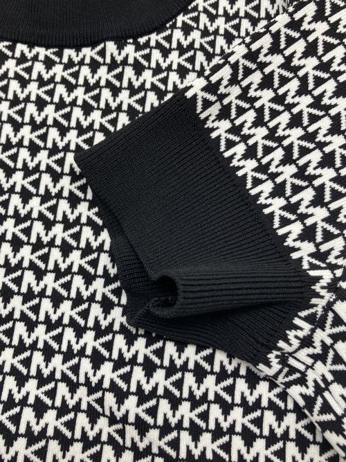 MICHAEL KORS（マイケル・コース）MICHAEL KORS (マイケル・コース) 半袖ニット ブラック×ホワイト サイズ:Ｍの古着・服飾アイテム