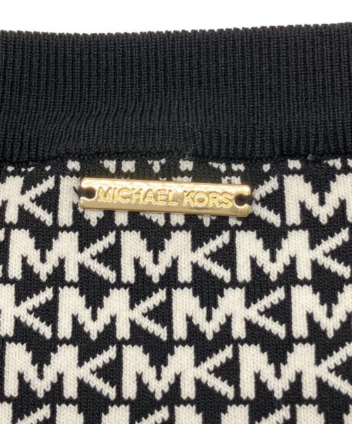 MICHAEL KORS（マイケル・コース）MICHAEL KORS (マイケル・コース) 半袖ニット ブラック×ホワイト サイズ:Ｍの古着・服飾アイテム