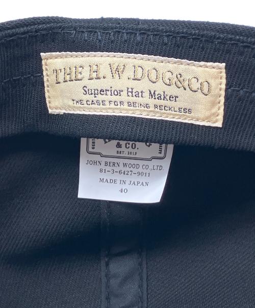 THE H.W.DOG&CO.（エイチダブリュードッグアンドコー）THE H.W.DOG&CO. (エイチダブリュードッグアンドコー) キャップ ブラック サイズ:40の古着・服飾アイテム