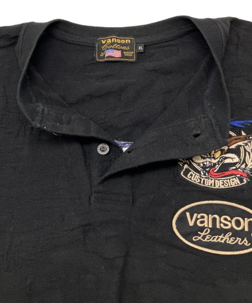 VANSON（バンソン）VANSON (バンソン) LOONEY TUNES (ルーニーチューンズ) 長袖カットソー　刺繍 ブラック サイズ:XLの古着・服飾アイテム