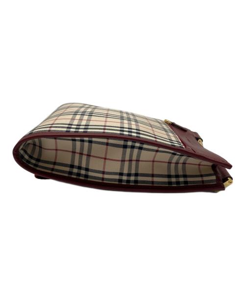 BURBERRY（バーバリー）BURBERRY (バーバリー) ショルダーバッグ レッド×ベージュの古着・服飾アイテム