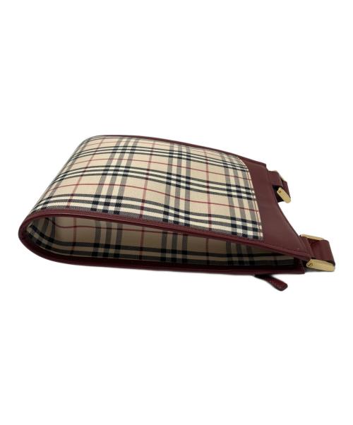 BURBERRY（バーバリー）BURBERRY (バーバリー) ショルダーバッグ レッド×ベージュの古着・服飾アイテム