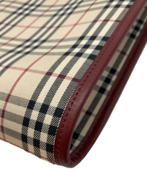 BURBERRY（バーバリー）BURBERRY (バーバリー) ショルダーバッグ レッド×ベージュの古着・服飾アイテム