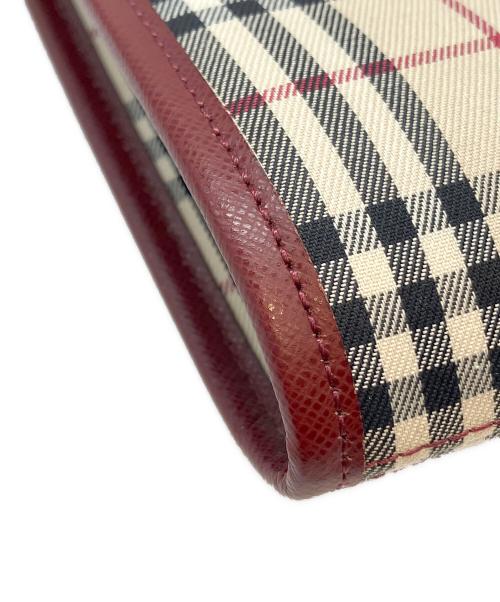 BURBERRY（バーバリー）BURBERRY (バーバリー) ショルダーバッグ レッド×ベージュの古着・服飾アイテム