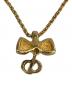 Christian Dior (クリスチャン ディオール) リボンモチーフネックレス ゴールドカラー：10000円