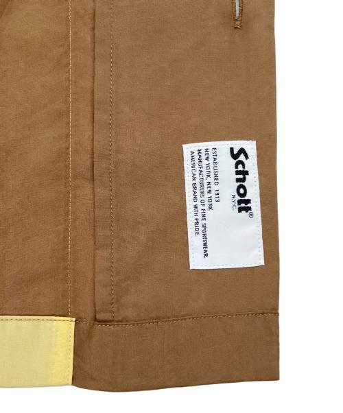 Schott（ショット）Schott (ショット) 半袖シャツ ブラウンイエロー サイズ:Lの古着・服飾アイテム