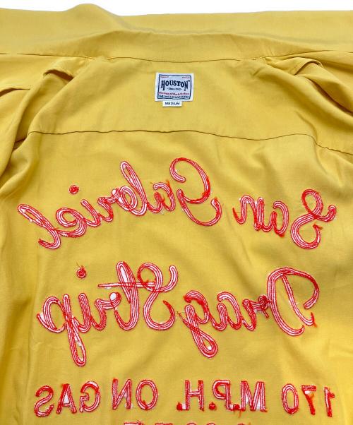 HOUSTON（ヒューストン）HOUSTON (ヒューストン) ボーリングシャツ イエロー サイズ:Ｍの古着・服飾アイテム