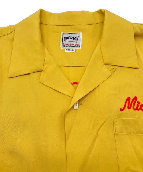 HOUSTON（ヒューストン）HOUSTON (ヒューストン) ボーリングシャツ イエロー サイズ:Ｍの古着・服飾アイテム