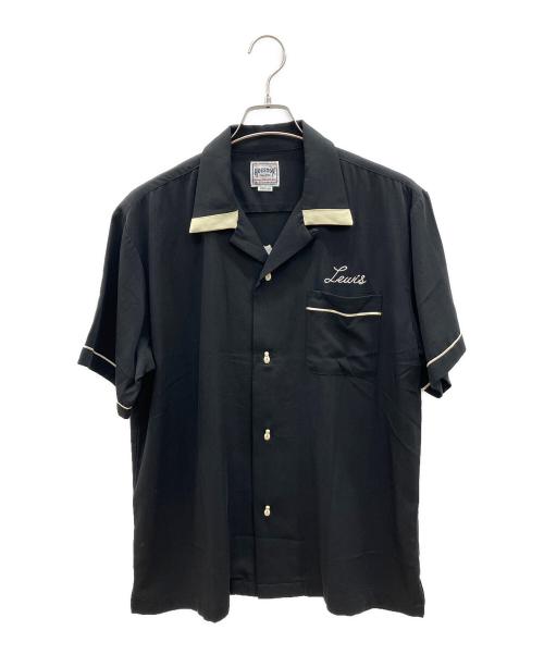 HOUSTON（ヒューストン）HOUSTON (ヒューストン) ボーリングシャツ ブラック サイズ:Ｍの古着・服飾アイテム