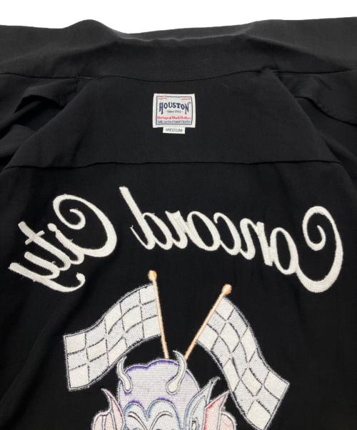 HOUSTON（ヒューストン）HOUSTON (ヒューストン) ボーリングシャツ ブラック サイズ:Ｍの古着・服飾アイテム