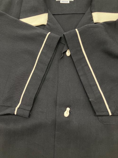 HOUSTON（ヒューストン）HOUSTON (ヒューストン) ボーリングシャツ ブラック サイズ:Ｍの古着・服飾アイテム