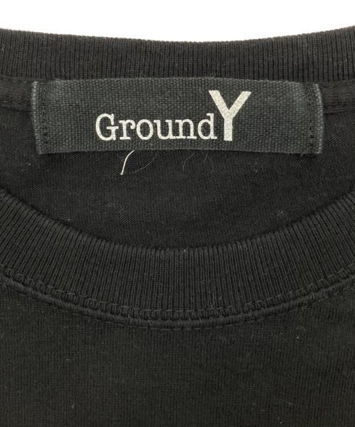 GROUND Y（グラウンドワイ）GROUND Y (グラウンドワイ) 長袖カットソー ブラック×ホワイト サイズ:3の古着・服飾アイテム