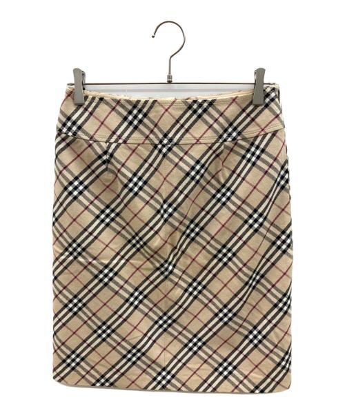 BURBERRY BLUE LABEL（バーバリー ブルー レーベル）BURBERRY BLUE LABEL (バーバリー ブルー レーベル) スカート　ノバチェック　Y2K ベージュ サイズ:38の古着・服飾アイテム