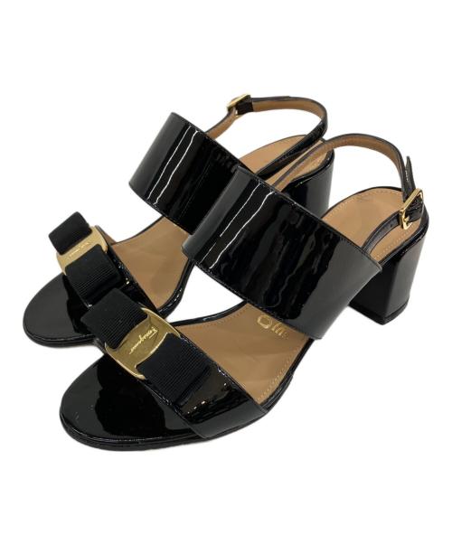 Salvatore Ferragamo（サルヴァトーレ フェラガモ）Salvatore Ferragamo (サルヴァトーレ フェラガモ) サンダル ブラック サイズ:5Dの古着・服飾アイテム