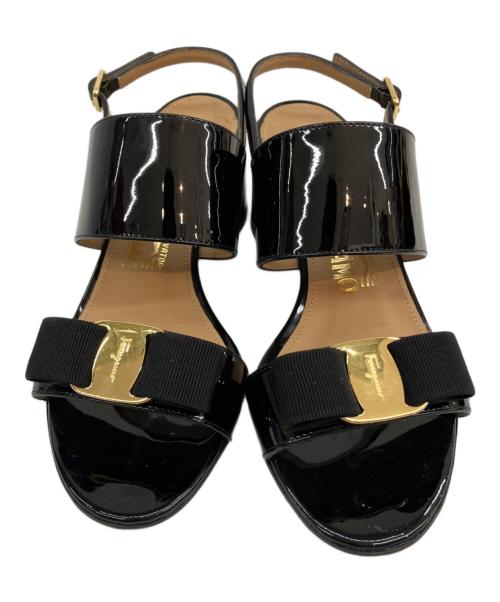 Salvatore Ferragamo（サルヴァトーレ フェラガモ）Salvatore Ferragamo (サルヴァトーレ フェラガモ) サンダル ブラック サイズ:5Dの古着・服飾アイテム