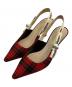 Christian Dior（クリスチャン ディオール）の古着「スリングバックパンプス」｜レッド×ブラック