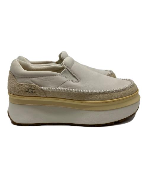 UGG（アグ）UGG (アグ) レザースリッポン アイボリー サイズ:25の古着・服飾アイテム