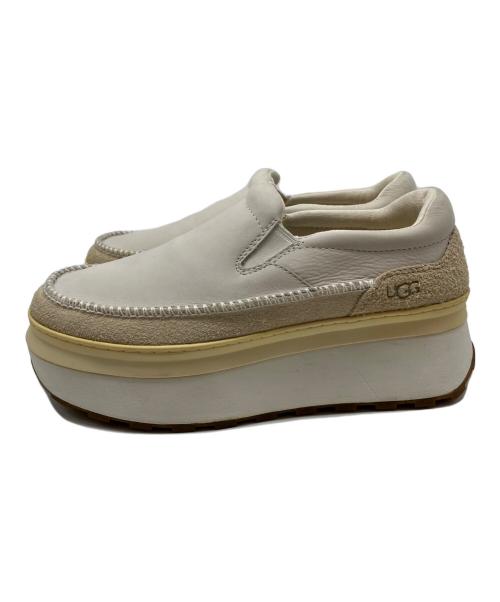 UGG（アグ）UGG (アグ) レザースリッポン アイボリー サイズ:25の古着・服飾アイテム