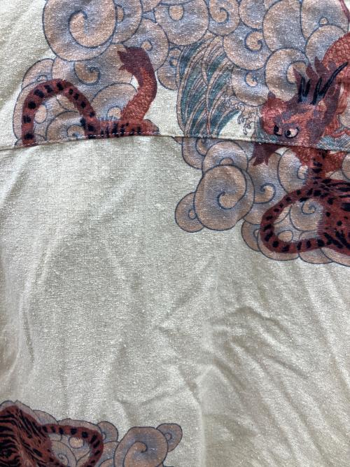 MAKANA LEI（マカナレイ）MAKANA LEI (マカナレイ) 和柄シルクシャツ イエロー サイズ:Ｍの古着・服飾アイテム