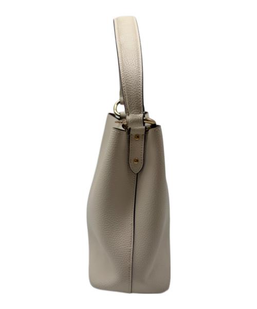 COACH（コーチ）COACH (コーチ) 2WAYバッグ ホワイト×ライトブラウンの古着・服飾アイテム