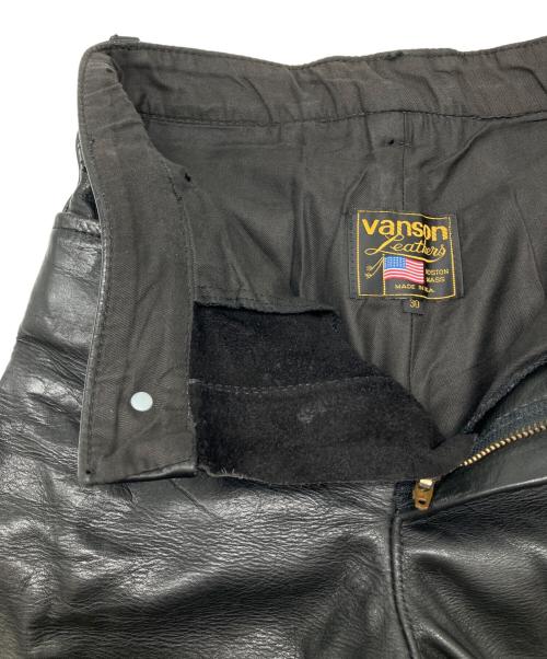 VANSON（バンソン）VANSON (バンソン) レザーパンツ ブラック サイズ:30の古着・服飾アイテム