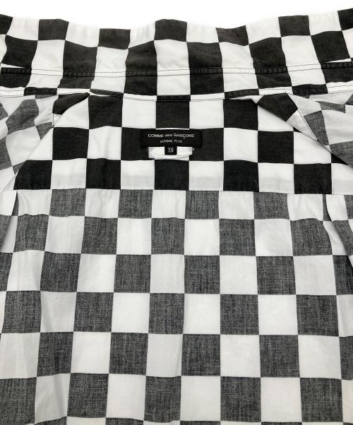 COMME des GARCONS HOMME PLUS（コムデギャルソンオムプリュス）COMME des GARCONS HOMME PLUS (コムデギャルソンオムプリュス) チェッカーフラッグシャツ　ギンガムチェック ホワイト×ブラック サイズ:XSの古着・服飾アイテム