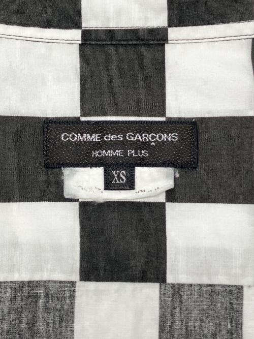 COMME des GARCONS HOMME PLUS（コムデギャルソンオムプリュス）COMME des GARCONS HOMME PLUS (コムデギャルソンオムプリュス) チェッカーフラッグシャツ　ギンガムチェック ホワイト×ブラック サイズ:XSの古着・服飾アイテム