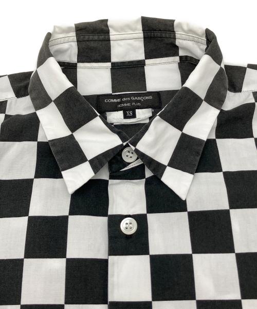 COMME des GARCONS HOMME PLUS（コムデギャルソンオムプリュス）COMME des GARCONS HOMME PLUS (コムデギャルソンオムプリュス) チェッカーフラッグシャツ　ギンガムチェック ホワイト×ブラック サイズ:XSの古着・服飾アイテム