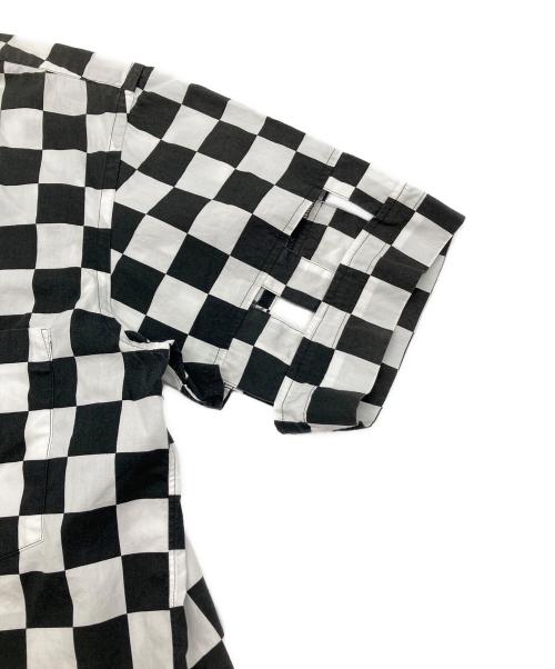COMME des GARCONS HOMME PLUS（コムデギャルソンオムプリュス）COMME des GARCONS HOMME PLUS (コムデギャルソンオムプリュス) チェッカーフラッグシャツ　ギンガムチェック ホワイト×ブラック サイズ:XSの古着・服飾アイテム