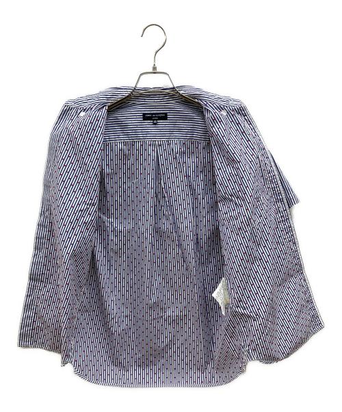 COMME des GARCONS HOMME PLUS（コムデギャルソンオムプリュス）COMME des GARCONS HOMME PLUS (コムデギャルソンオムプリュス) ストライプシャツ ブルー×ホワイト×レッド サイズ:XSの古着・服飾アイテム