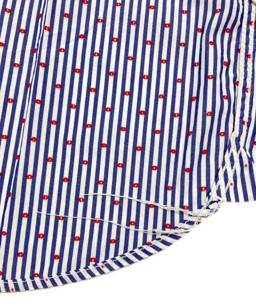 COMME des GARCONS HOMME PLUS（コムデギャルソンオムプリュス）COMME des GARCONS HOMME PLUS (コムデギャルソンオムプリュス) ストライプシャツ ブルー×ホワイト×レッド サイズ:XSの古着・服飾アイテム