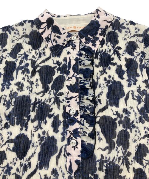TORY BURCH（トリーバーチ）TORY BURCH (トリーバーチ) チュニック ネイビー×ホワイト サイズ:2の古着・服飾アイテム