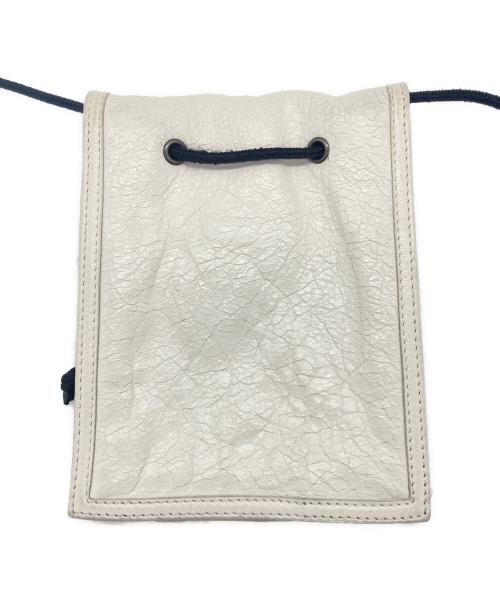 BALENCIAGA（バレンシアガ）BALENCIAGA (バレンシアガ) ショルダーポーチ　BALENCIAGA　EXPLORER POUCH STRAP NYLON（バレンシアガ　エクスプローラー ポーチ ストラップ  ニューロン） ホワイト×ブラックの古着・服飾アイテム