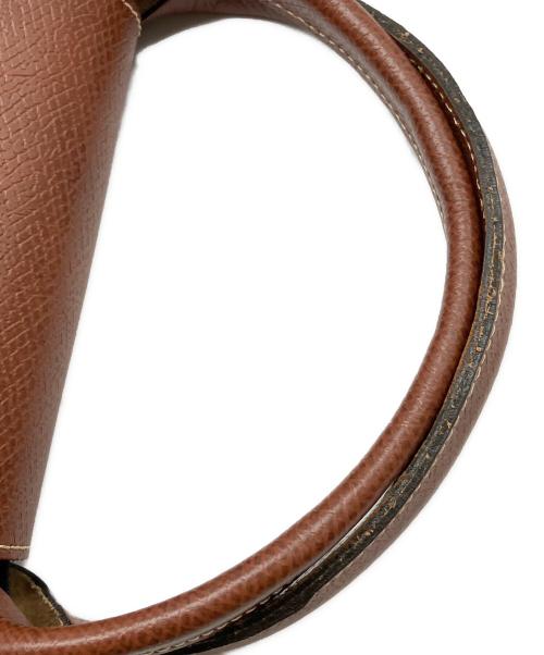 LONGCHAMP（ロンシャン）LONGCHAMP (ロンシャン) ルプリアージュ　　トートバッグ ネイビー×ブラウンの古着・服飾アイテム