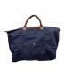 LONGCHAMP (ロンシャン) ルプリアージュ　　トートバッグ ネイビー×ブラウン：10000円